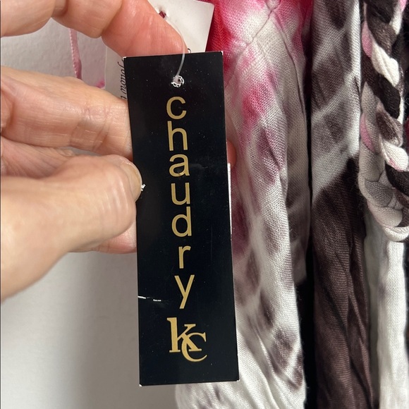 NEW Anthropologie Chaudry KC Pink Black Tie-Dye Rope Halter Neck Maxi Dress L - Picture 8 of 10